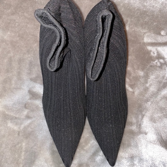 RENÉ CAOVILLA metallic ribbed-knit sock boots - Picture 5 of 9